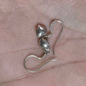 92.5 Silver Heart Dangle Earrings