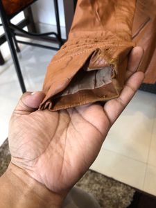 Brown Faux Leather Jacket