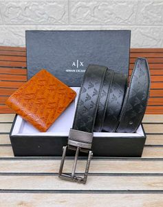 Armani Exchange Belt &amp; Wallet Set