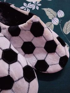 football themed bathroom slippers