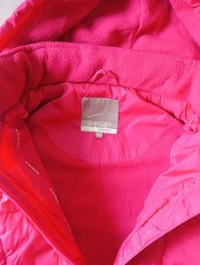 Pink Padded Vest with Hood