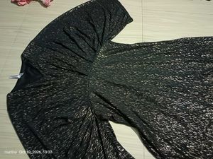 Elegant Black Glitter Maxi Dress