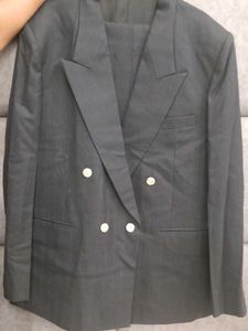 Classic Black Double-Breasted Blazer&amp;Pant
