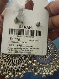 Designer Oxidised Jhumka Earrings
