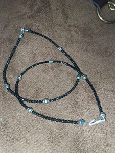 Chic Black Beaded Necklace