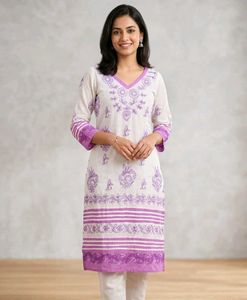 Handmade Chikankari Cotton kurta