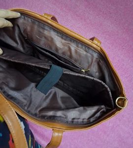 Chic Two-Tone Tote Bag