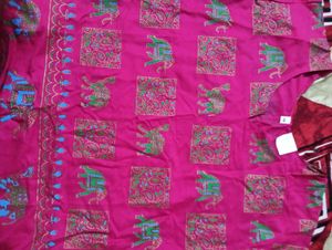 Vibrant Pink Elephant Print  Short Kurti