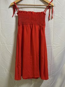 Chic Button-Up Smocked Dress