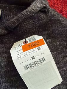 Cozy Grey Knit Sweater with Pockets