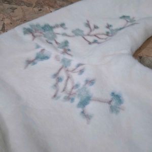 Cozy Floral Print Fleece Jacket / Coat / Cardigan