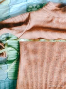 Peach Ribbed Mock Neck Top Never Used....
