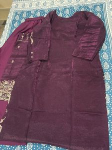 HEAVY Embroidered Purple/Violet Kurta Set