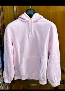 H&M RELAXED FIT BABY PINK HOODIE S