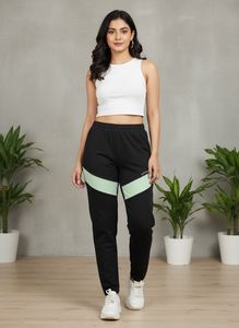 Black Textured Pants