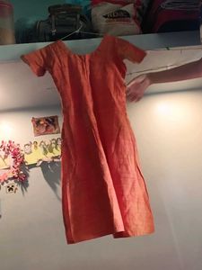 Boho Orange Kurti Top