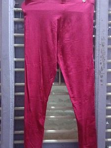 pink Cotton Leggings X L