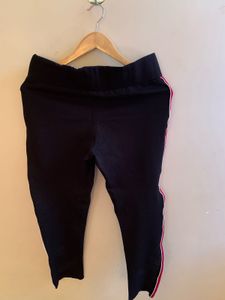 Comfy Navy Track Pants with Red Stripe