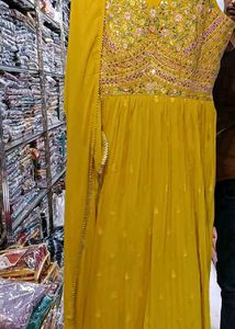 letest trending Yellow anarkali