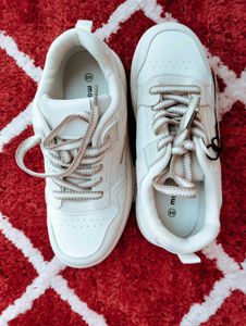 Women Stylish Chunky White Sneakers