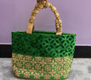 Designer Green Velvet Handbag