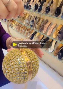 Sparkling Round Evening Clutch