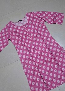 Pink Printed Kurta