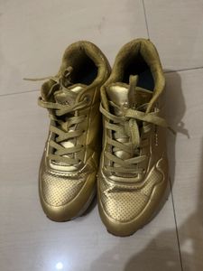Gold Skechers Sneakers