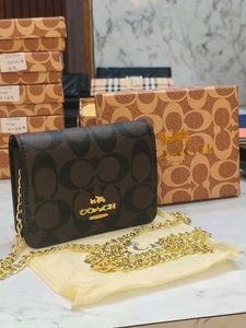 Coach Monogram Chain Wallet