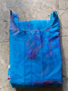 Beautiful Aqua Blue Colour....cotton Fabric And Ne