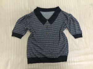 Korean Checked Knit Top Bust 36