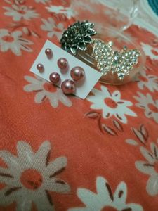 combo pack of 2 stylish Rings &amp; 1 pcs earring