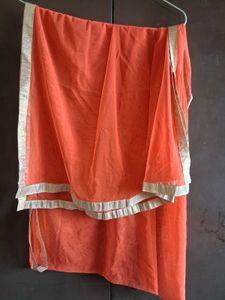 Elegant Orange Anarkali Suit Set