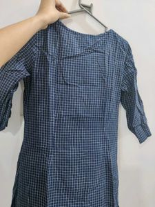 Navy Blue - Aurelia Straight Fit Kurta