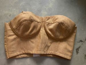 Bustier Denim Crop Top