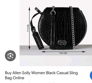 Allen Solly Black Croc Sling Bag