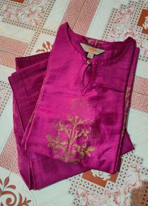 A-Line  Kurta Trouser Set