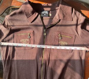vintage Chanel Zip-Up Knit top