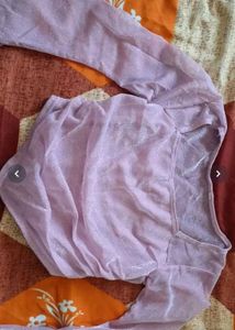 Sparkly Sheer Lavender Top