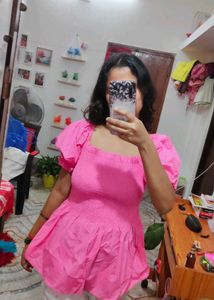Cute Pink Puff Sleeve Top