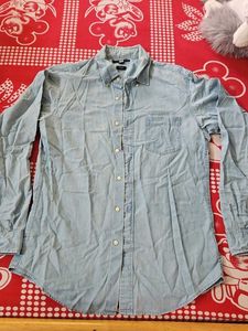 women's Light Wash Denim Shirt