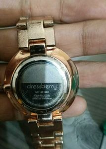 Rose Gold Crystal Bezel Watch