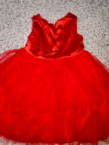 Red Tulle Party Dress
