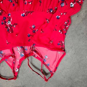 Red Floral top