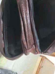 Classic Brown Faux Leather Backpack