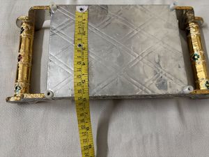 German Silver Plated Rectangular Tray With Handles