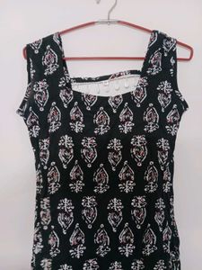 Navy Blue Block Print Kurta