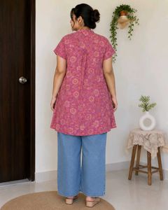 Pink Printed Kurta