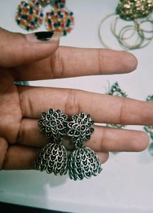 assorted jewellery earrings jar