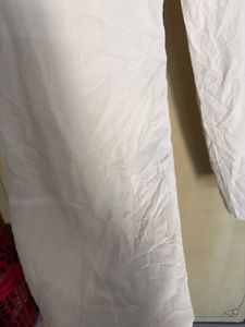 Cream High-Waisted Wide-Leg Pants